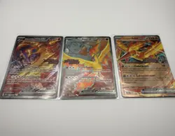 Pokemon Team Rocket’s Moltres EX Destined Rivals Stamped Promo UPC Full Set of 3 - Image 1