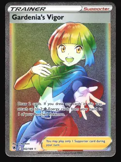 Pokemon Gardenia's Vigor 202/189 Astral Radiance Rainbow Secret Rare Holo LP - Image 1