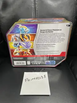 Pokemon TCG: Paradox Destinies Iron Boulder ex Tin New Sealed 5 Booster 1 Promo - Image 2
