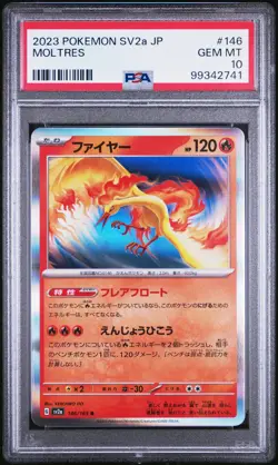 POKEMON Japanese 2023 MOLTRES 146/165 Sv2a PSA 10 - Image 1