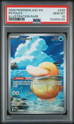 2026 POKEMON ASC EN-ASCENDED HEROES ILLUSTRATION RARE #226 PSYDUCK PSA 10 - Image 1