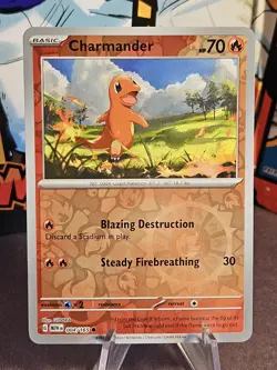 2×-Pokemon TCG, Charmander 004/165 Sv: Scarlet & Violet 151 Reverse Holo - Image 3