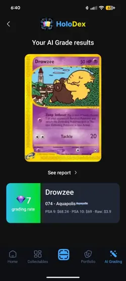 The Pokemon Company Pokemon TCG Drowzee 74b/147 Aquapolis Common 50HP Eng - Image 3