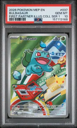 Bulbasaur 037 - Pokemon First Partner Illustration Series 1 Promo - PSA 10 - Image 1