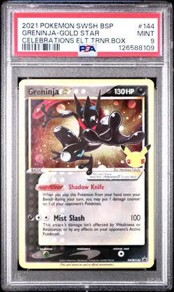 PSA 9 GRENINJA-GOLD STAR 144 CELEBRATIONS ELITE TRAINER BOX POKEMON - Image 1