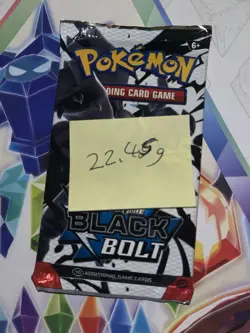 Heavy 22.45g Pokemon TCG SV 10.5 Black Bolt Booster Pack Sealed! - Image 2