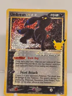 Pokemon NICE Umbreon Gold Star 17/17 Celebrations 25th Anniversary Rare NM/M - Image 2