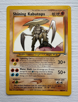 Shining Kabutops 108/105 Neo Destiny Secret Rare Holo Pokemon Card with Hole - Image 1