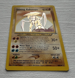 Shining Kabutops 108/105 Neo Destiny Secret Rare Holo Pokemon Card with Hole - Image 2