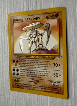 Shining Kabutops 108/105 Neo Destiny Secret Rare Holo Pokemon Card with Hole - Image 3