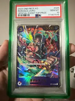 Roronoa Zoro OP01-025 Flagship Battle 2024 Promo One Piece KOREAN PSA10 - Image 1