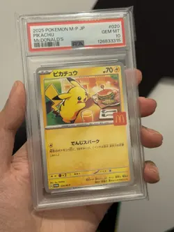 UK 🇬🇧 PSA 10 Pikachu 020/M-P McDonald's Promo 2025 Pokemon TCG Japanese - Image 1