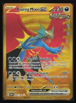 Pokemon Roaring Moon ex 262/182 Paradox Rift Gold Hpyer Rare Full Art Holo NM - Image 1