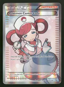Pokemon Center Lady - 105/106 - Ultra Rare - Flashfire - Pokemon Card - MP - Image 1