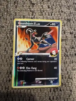 2009 Pokemon Platinum Rising Rivals 65/111 Houndoom Reverse Holo NM Rare Card - Image 3
