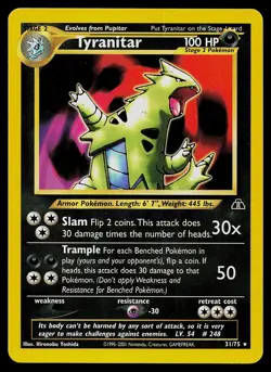 Pokemon Card - Tyranitar Neo Discovery 31/75 Rare - Image 1