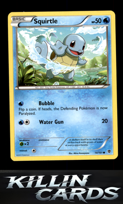 Squirtle 14/101 Pokemon Common Plasma Blast Card LP - Image 1