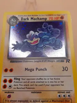 Dark Machamp Holo Rare Team Rocket 10/82 Pokemon Card - WOTC 1999 - Image 2