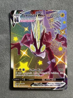 Toxtricity VMAX SV113/SV122 Shiny Holo Pokemon Card - SWSH Shining Fates Set- NM - Image 1