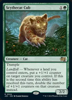 MTG Scythecat Cub 24 Rare Foundations Jumpstart - Image 1