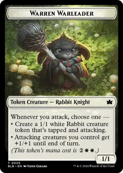 MTG Warren Warleader 5 Token Bloomburrow - Image 1