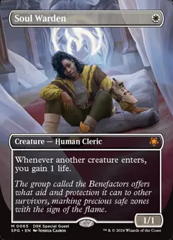 MTG Soul Warden 65 Mythic Borderless Duskmourn Special Guest - Image 1