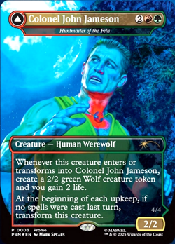 MTG Huntmaster of the Fells 3 Media Promo Borderless Foil Marvel Legends Series - Image 1
