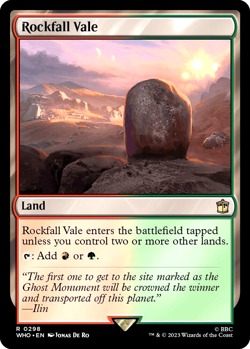 MTG Rockfall Vale 298 Rare Foil Land Doctor Who - Image 1