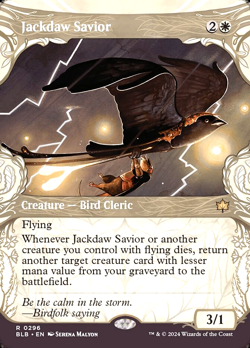 MTG Jackdaw Savior 296 Rare Foil Showcase Bloomburrow - Image 1