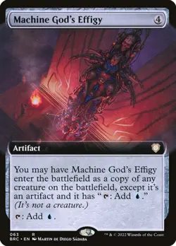 MTG Machine God's Effigy 63 Rare Extended Art The Brothers' War Commander - Image 1