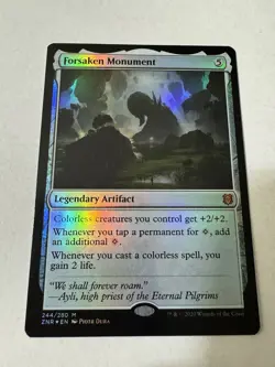 Magic The Gathering Forsaken Monument 244/280 Zendikar Rising FOIL - Image 1