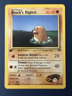 Pokemon TCG Brock's Diglett Gym Challenge 1st Edition Common Card 67/132 - Image 1