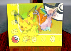 Pokemon Meiji Lenticular Promo Mini Battle Card Pikachu Espeon Pichu Eevee - Image 2