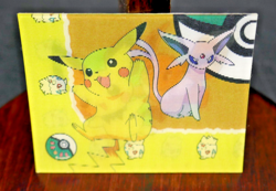 Pokemon Meiji Lenticular Promo Mini Battle Card Pikachu Espeon Pichu Eevee - Image 3