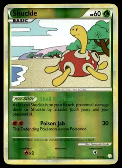 Shuckle HeartGold SoulSilver Reverse Holo 11/123 Pokemon TCG - Image 1