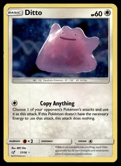 Ditto Detective Pikachu Holo 17/18 Pokemon TCG - Image 1