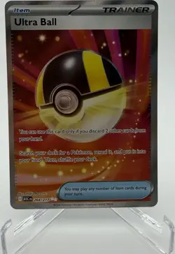 Pokemon Ultra Ball Trainer Item Full Art Ultra Rare Foil 264/217 ASC 2022 - Image 1