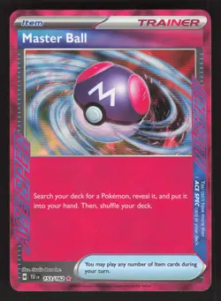 Master Ball 153/162 Pokemon TCG SV05: Temporal Forces NM - Image 1