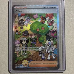 Pokemon Clive 236/091 SV Paldean Fates Illustration Rare Full Art Holo Trainer - Image 1