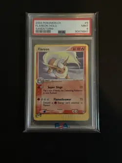 2003 Pokemon EX Sandstorm Flareon-holo PSA 9 - Image 1
