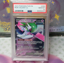 Pokemon TCG Paradox Rift 2023 IRON VALIANT EX #089 Holo PSA 10 GEM MINT - Image 1