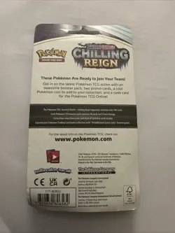 Pokemon CHILLING REIGN Single Booster Checklane Blister Pack w/ Milotic & Feebas - Image 2