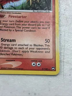 Pokemon TCG Blaziken EX Power Keepers Set 5/108 Holo Rare - Image 5