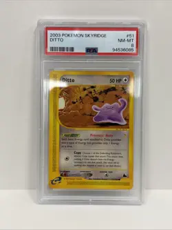 Pokemon 2003 Ditto 51/144 Skyridge Regular PSA 8 - Image 1
