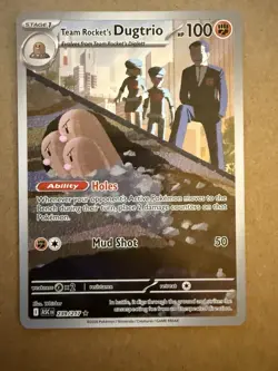 Pokemon Team Rocket's Dugtrio 239/217 ASCEND Holo Illustration Rare EN 2026 - Image 1