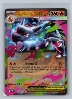 Mega Charizard X ex 013/094 Double Rare Phantasmal Flames Pokemon NM - Image 1