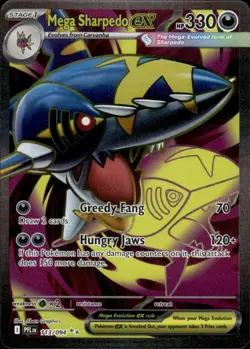 Mega Sharpedo ex - 113/094 - Ultra Rare - Pokemon Phantasmal Flames - Image 1