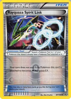 Rayquaza Spirit Link 87/108 Uncommon Roaring Skies Pokemon Reverse Holo LP - Image 1