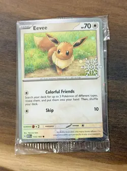 Pokemon TCG Eevee 133/165 SV 151 MEW Sealed Holiday Calendar 2025 Promo NM - Image 1