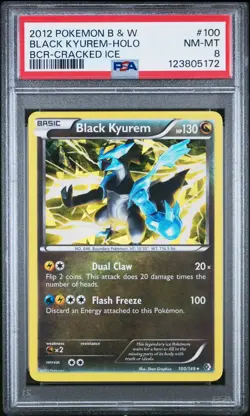 PSA 8 Pokemon B & W Boundaries Crossed #100/149 Black Kyurem Cracked Ice Holo - Image 1